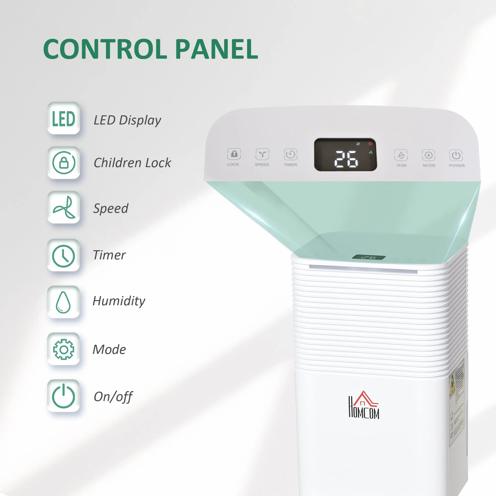 12L/Day 2000ML Portable Electric Quiet Dehumidifier for Home Laundry Room