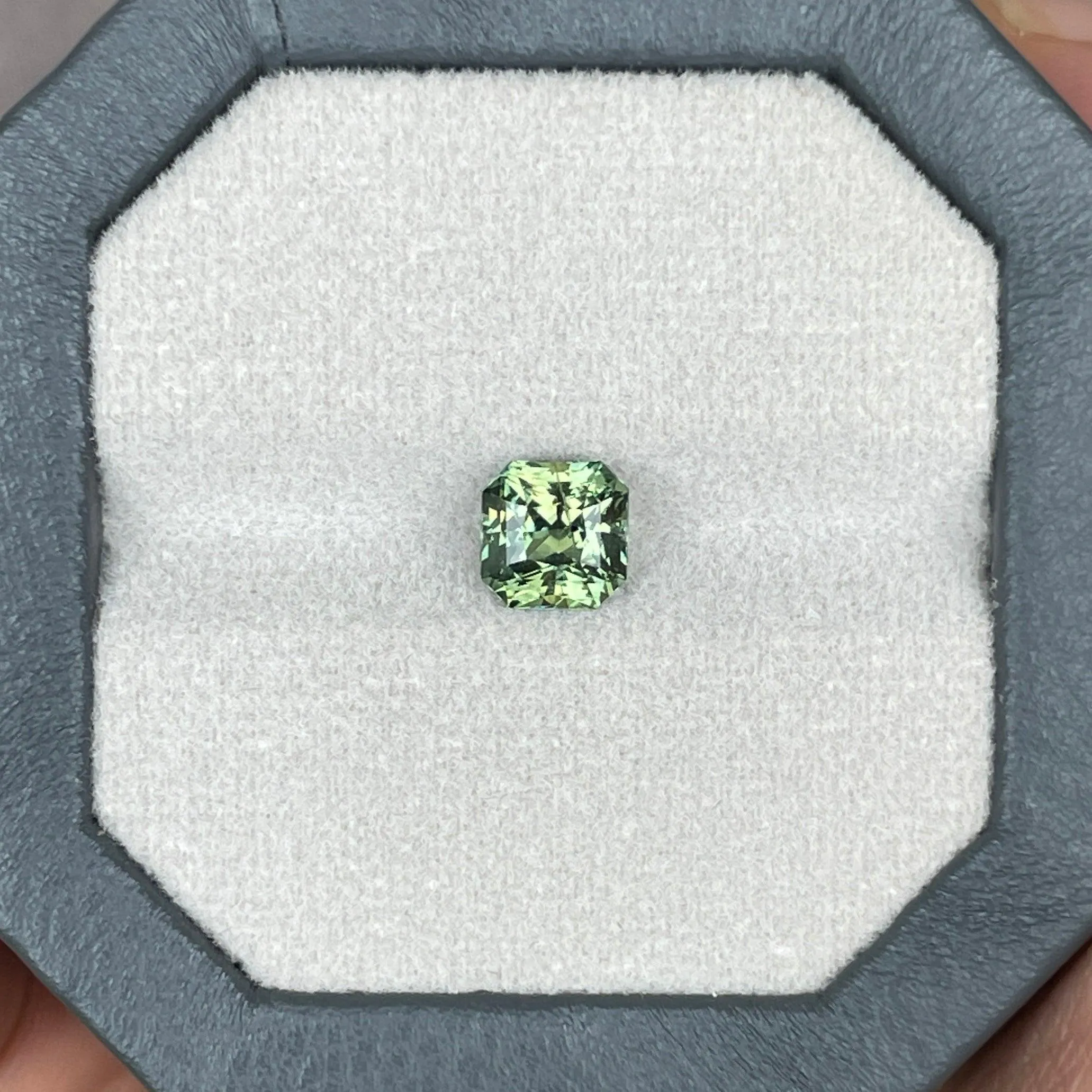 2.09 crt. Sapphire, Green Sapphire, Heated, Loose Sapphire, Radiant Shape, Sapphire, Natural Sapphire, Blue green sapphire, Teal Sapphire