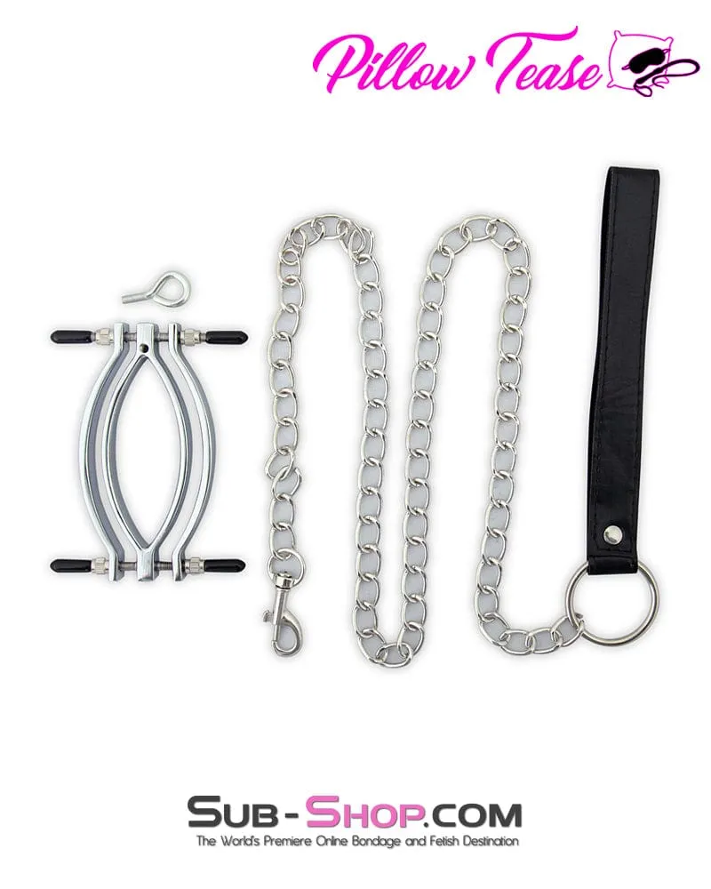 2703M      Pussy Trap Steel Labia Clamp with Leash