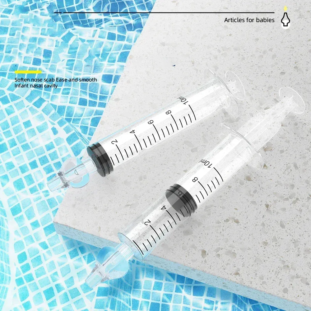 2pcs 10ML Nasal Aspirator Cleaner Syringe Baby Nose Washing for