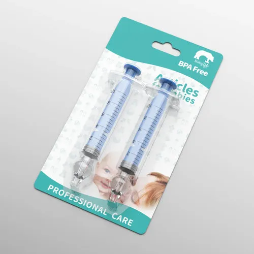 2pcs 10ML Nasal Aspirator Cleaner Syringe Baby Nose Washing for