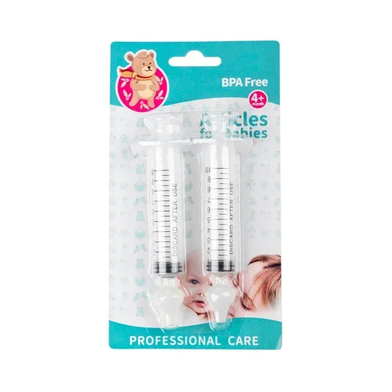 2pcs 10ML Nasal Aspirator Cleaner Syringe Baby Nose Washing for