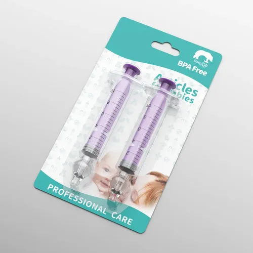 2pcs 10ML Nasal Aspirator Cleaner Syringe Baby Nose Washing for