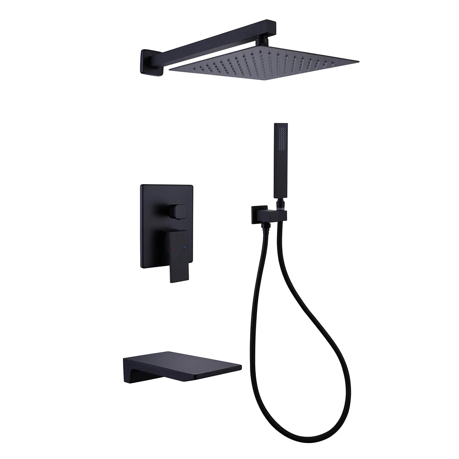 3-Function Pressure-Balanced Rain Shower System with Tub Spout RB0906