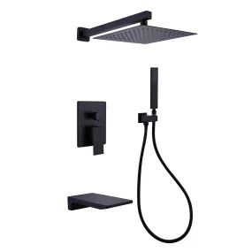 3-Function Pressure-Balanced Rain Shower System with Tub Spout RB0906