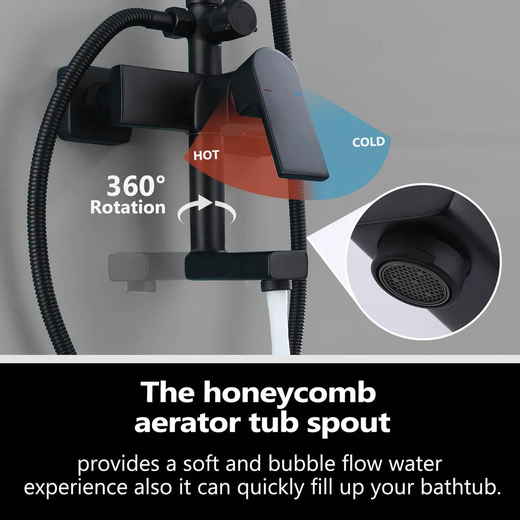 3-Function Shower System with Dual Mode Hand Shower (Jet Spray) Brushed Gold HG6914BG