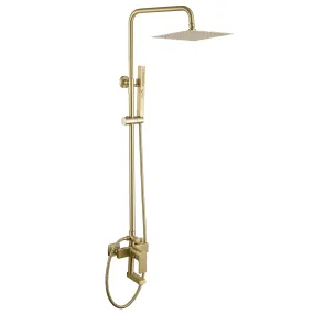 3-Function Shower System with Dual Mode Hand Shower (Jet Spray) Brushed Gold HG6914BG