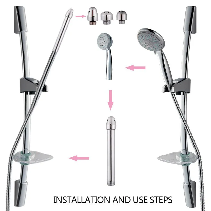 3 Styles Head Metal Anal Cleaner Enemator Vagina Cleaner Stainless Steel Anal Douche Shower Cleaning Bidet Faucet