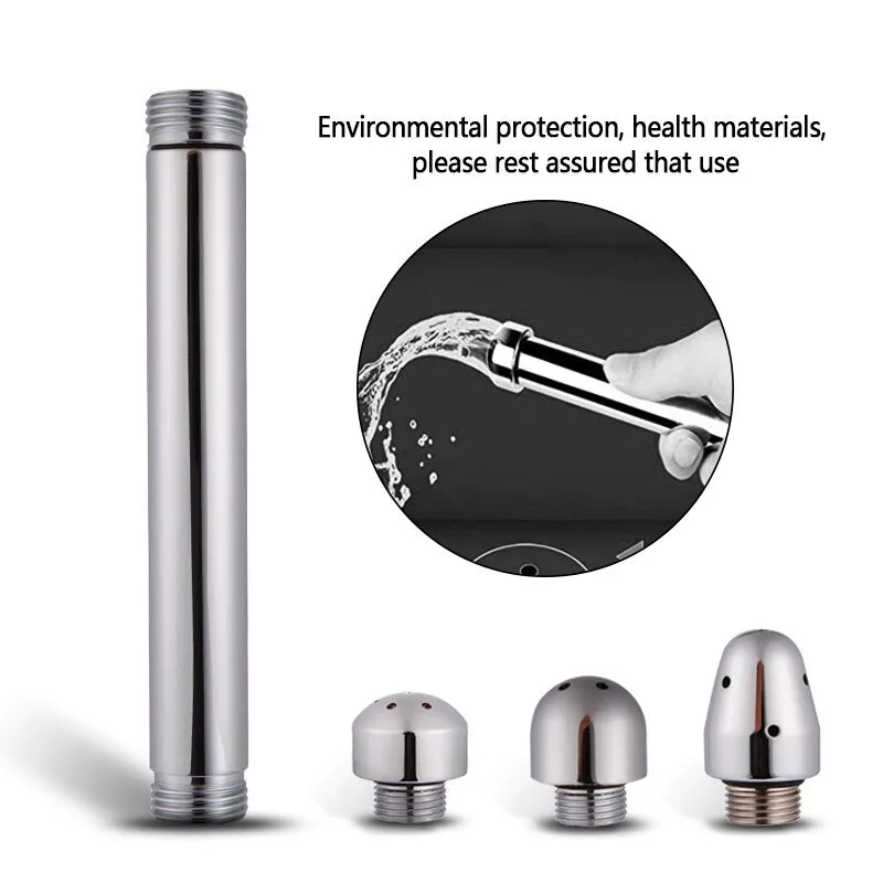 3 Styles Head Metal Anal Cleaner Enemator Vagina Cleaner Stainless Steel Anal Douche Shower Cleaning Bidet Faucet