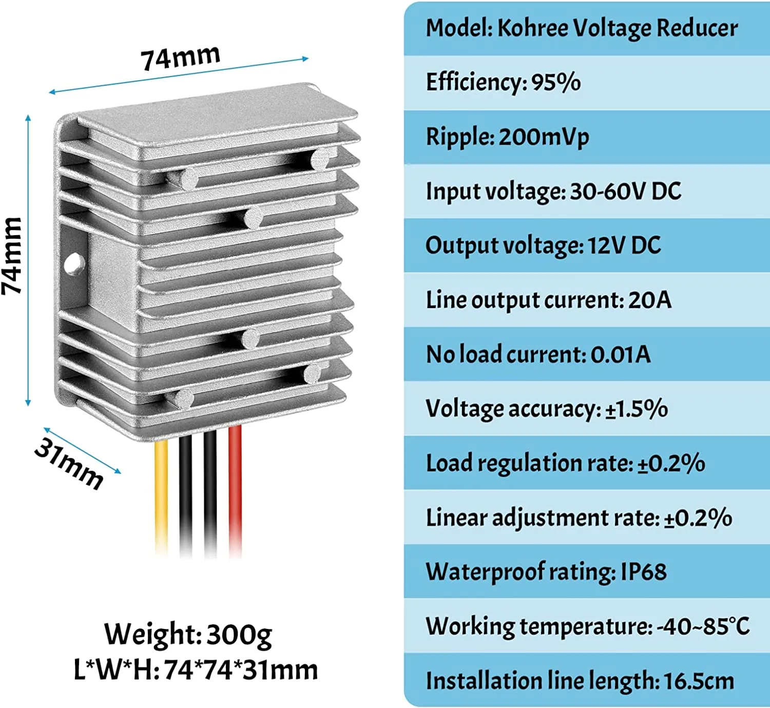 48V to 12V Step Down Converter, 20A