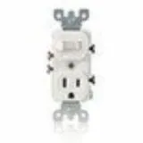 5225-W Leviton Duplex Style Single-Pole / 5-15R Combination Switch