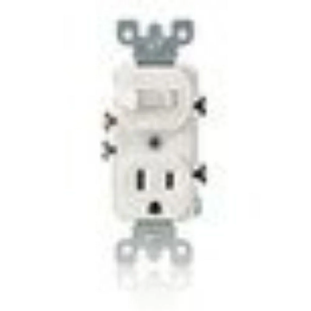 5225-W Leviton Duplex Style Single-Pole / 5-15R Combination Switch