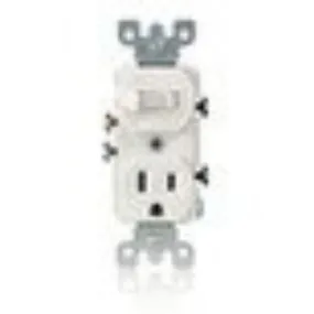 5225-W Leviton Duplex Style Single-Pole / 5-15R Combination Switch
