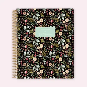 8.5x11 Teacher Planner - Black Meadow Floral
