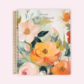 8.5x11 Teacher Planner - Blossom Dreams Orange Green