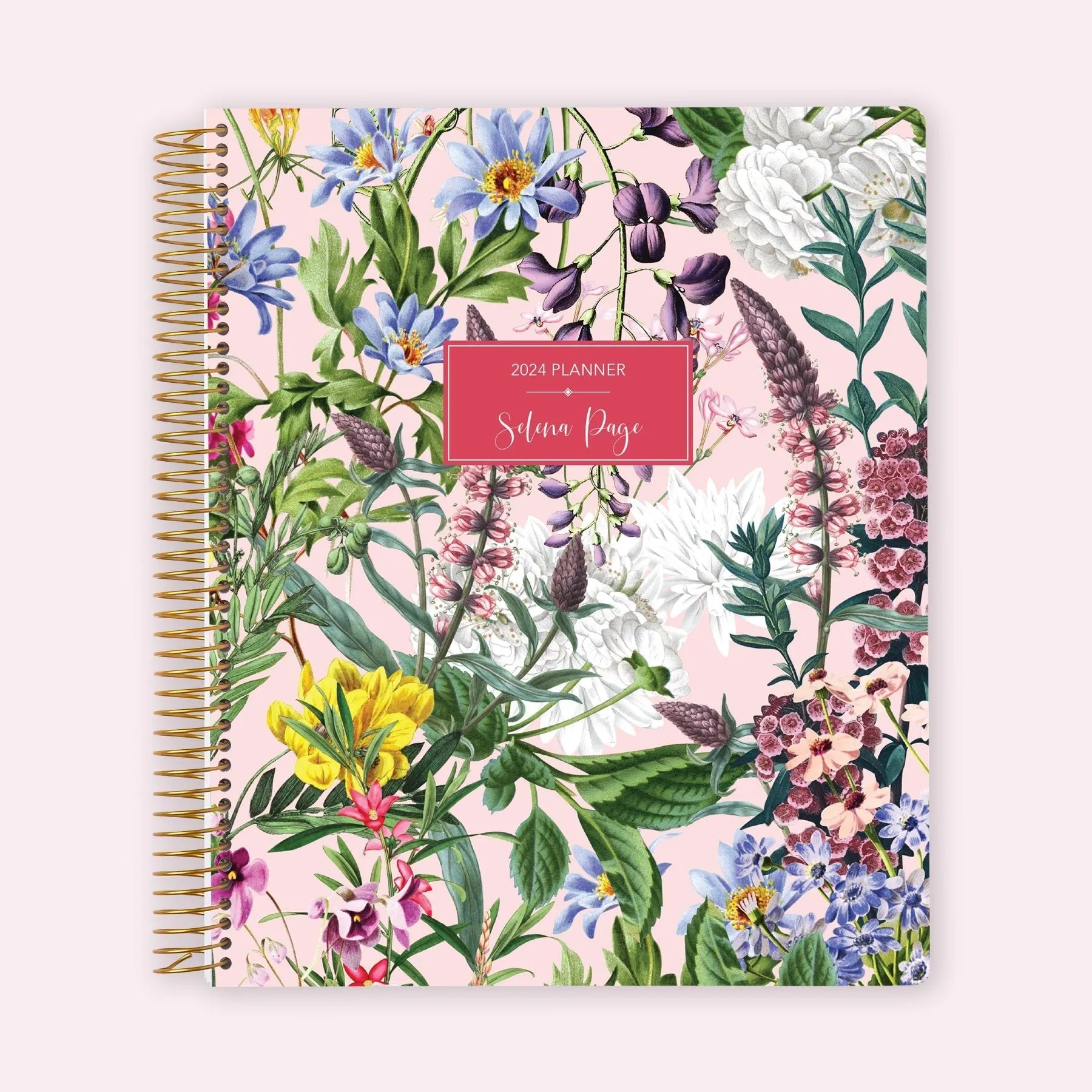 8.5x11 Teacher Planner - Colorful Florals Pink