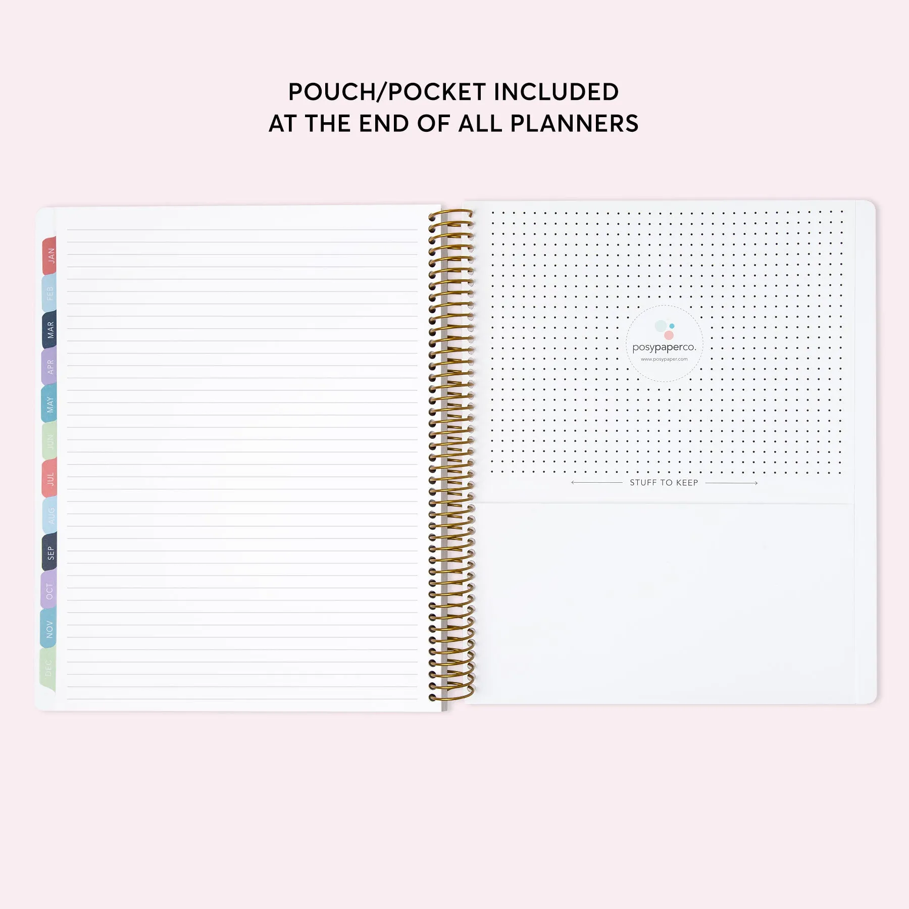 8.5x11 Teacher Planner - Pink Grey Watercolor Gradient