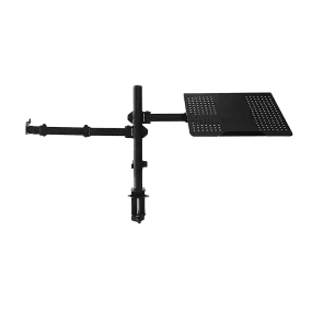 Adjustable Dual Monitor & Laptop Desk Mount Stand - Black