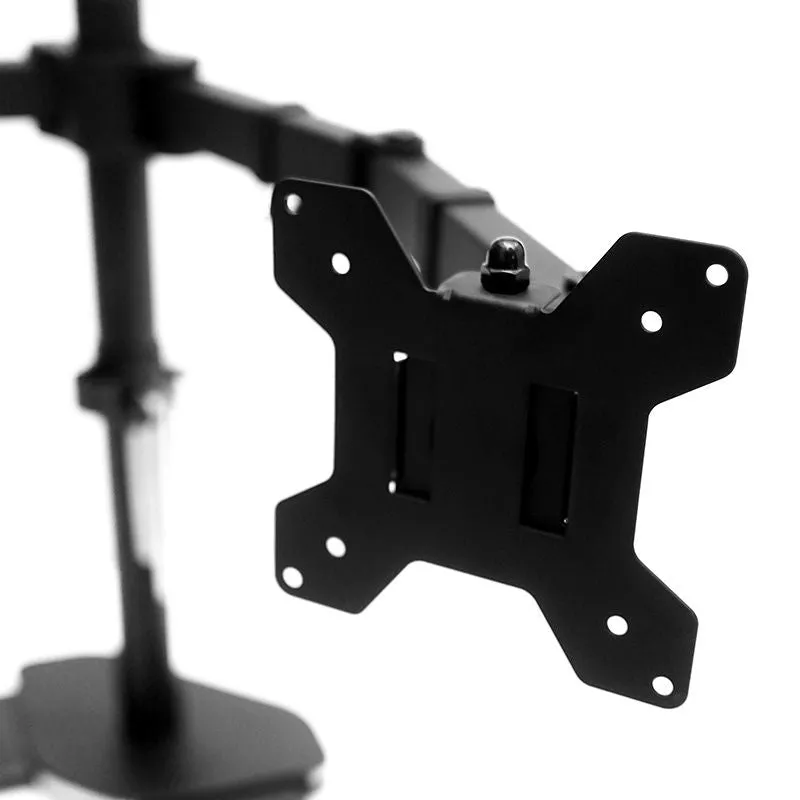 Adjustable Dual Monitor Stand, Tilting, Swiveling, Steel