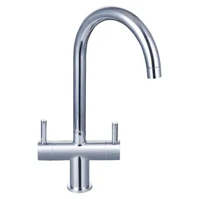 AG Beyton Twin Lever Kitchen / Galley Monoblock Mixer Tap Chrome