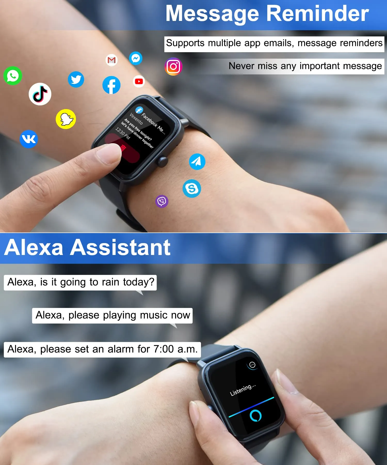All-in-One Smartwatch: Featuring Alexa, Bluetooth Calling, 100 Sport Modes, and Health Tracking for the Modern Lifestyle