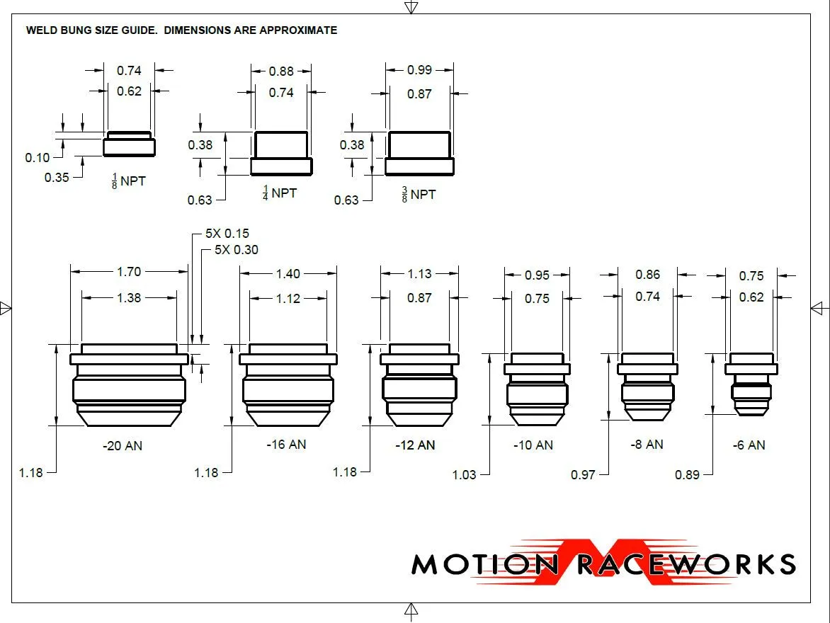 Aluminum 1/8" NPT Weld Bung 6061 34-40018