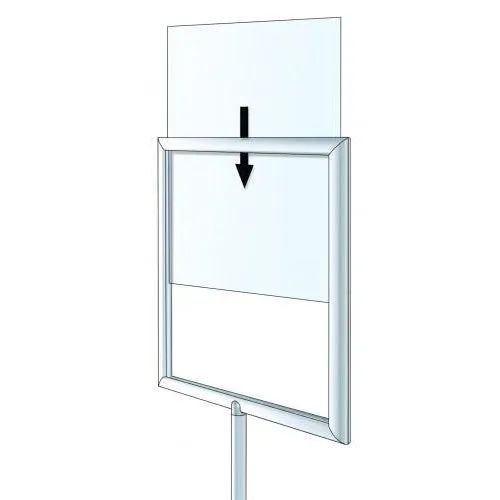 Apple® iPAD Floor Stand Top Loading Slide-In Frame (for 22x28 Posters)