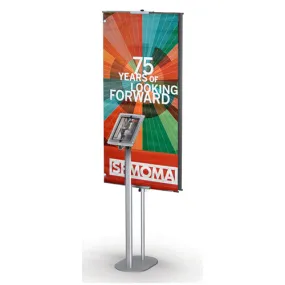Apple® iPAD Graphic Banner Stands for 24" Wide Banners | Telescopes to 96" Height
