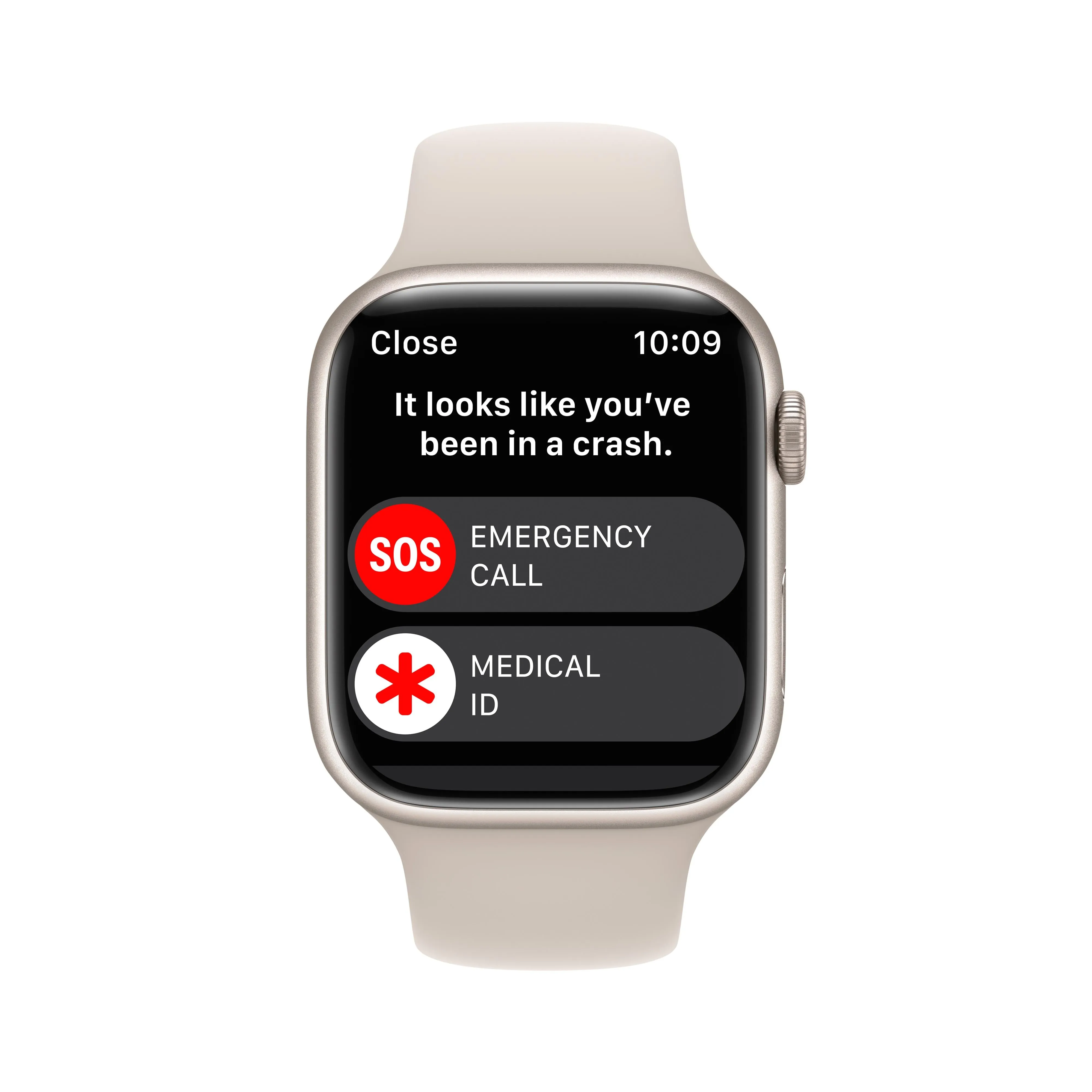 Apple Watch Series 8 GPS 45mm Starlight Aluminum Case with Starlight Sport Band - Regular