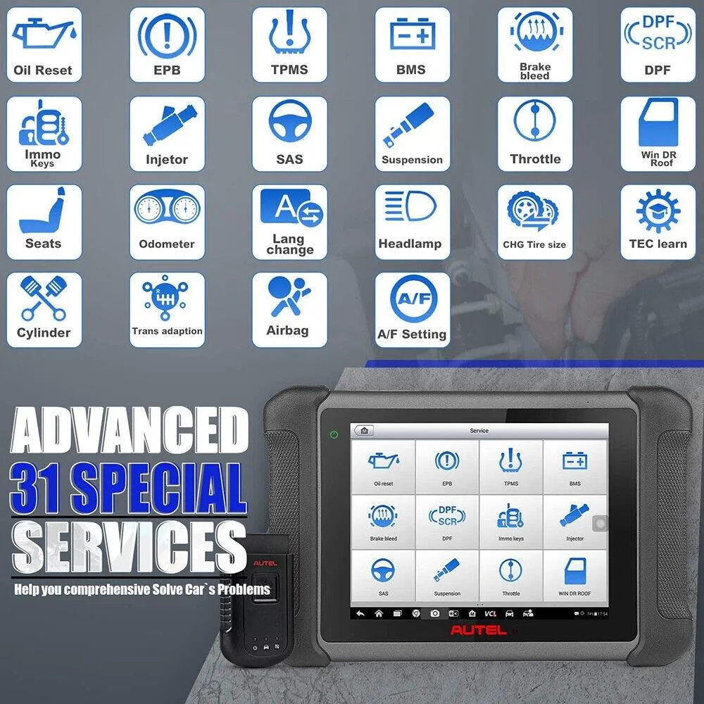 Autel MaxiSys MS906BT OBD2 Auto Diagnostic Scanner ECU Key Coding Scan Tool