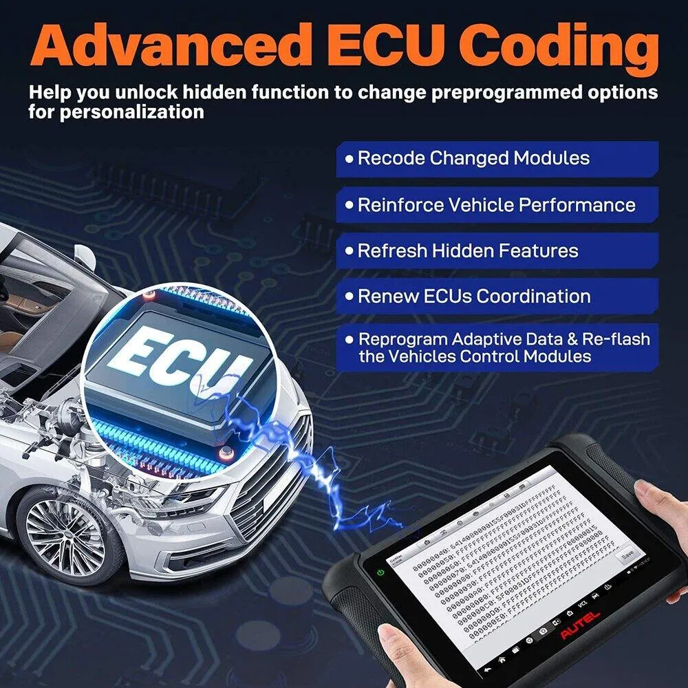 Autel MaxiSys MS906BT OBD2 Auto Diagnostic Scanner ECU Key Coding Scan Tool