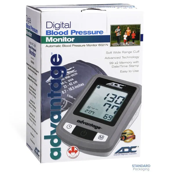 Automatic Digital Blood Pressure Monitor with Storage Case and Adult Upper-Arm BP Cuff 6021N