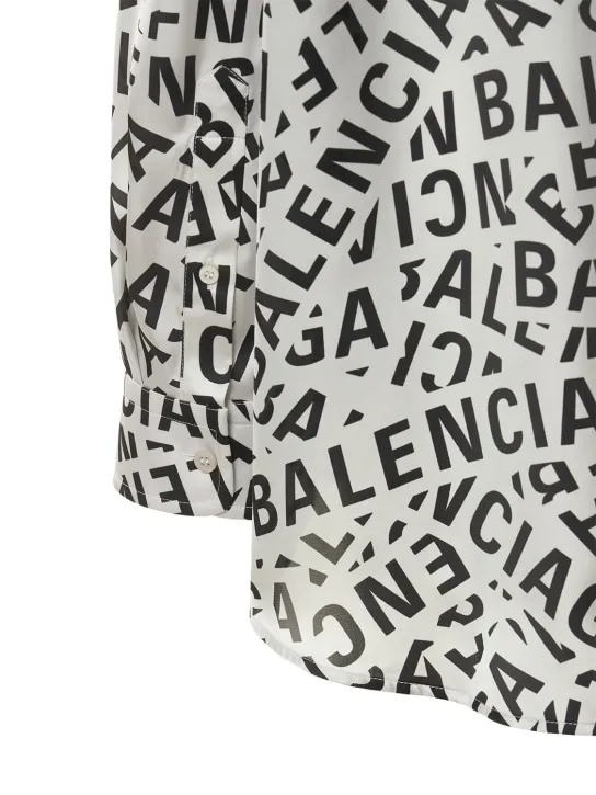 Balenciaga   Logo print technical satin shirt 