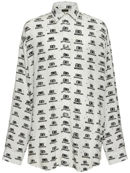 Balenciaga   Oversize viscose shirt 