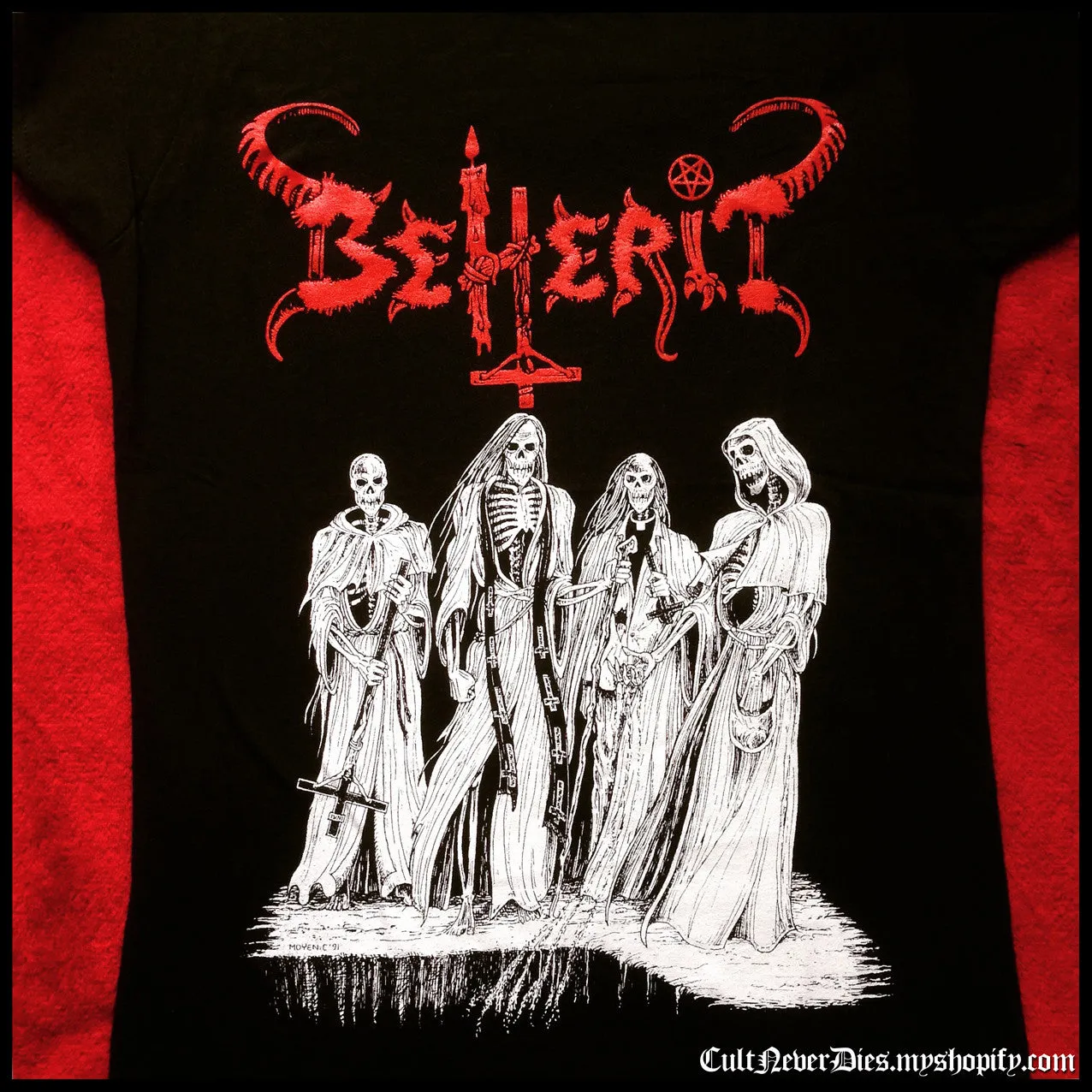 BEHERIT: 'Satanic Metal Temple (Oath Of Black Blood)' shirt / girlie shirt