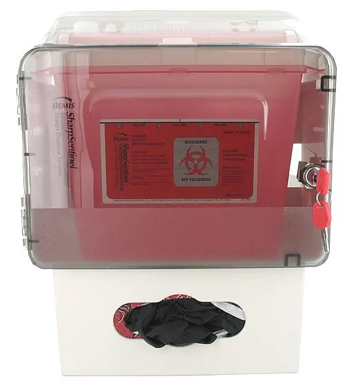 Bemis Sharps Cabinet Only - Use with 5qt Sharps Container & Glove Box Holder