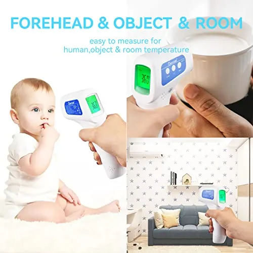 Berrcom Non Contact Infrared Forehead Thermometer JXB-178 Baby Fever Check Thermometer 3 in 1 Contactless for Kids Infant Adult (Batteries Not Included)