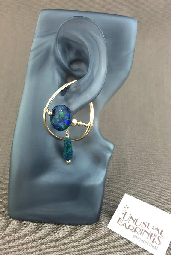Berryessa - Azurite/Malachite in Gold Filled