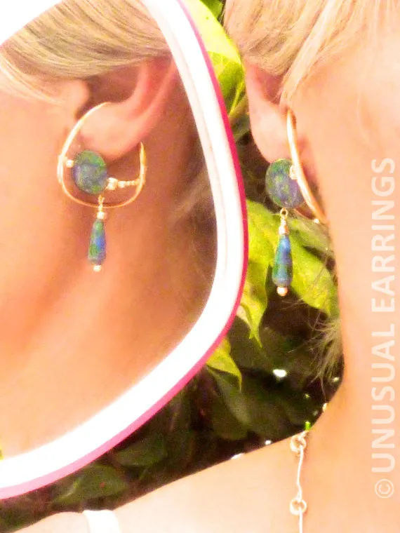 Berryessa - Azurite/Malachite in Gold Filled