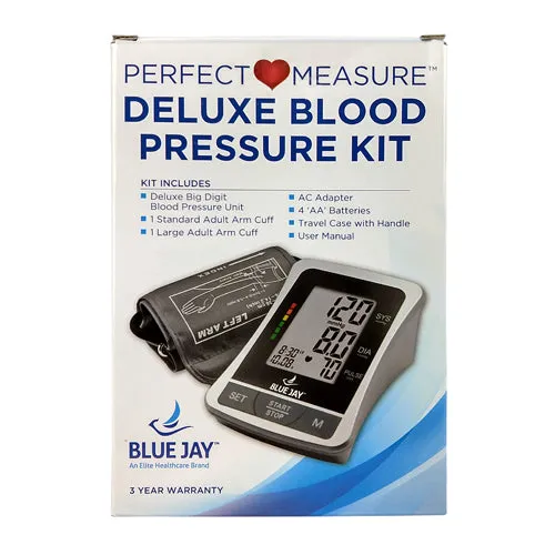 Blue Jay Deluxe Perfect Measure Blood Pressure Kit with 2 Cuffs