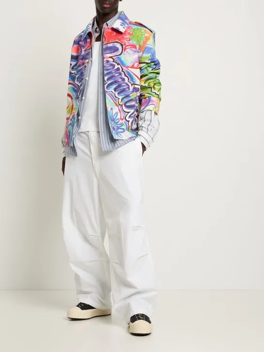 Bluemarble   Airbrush print cotton over-shirt 