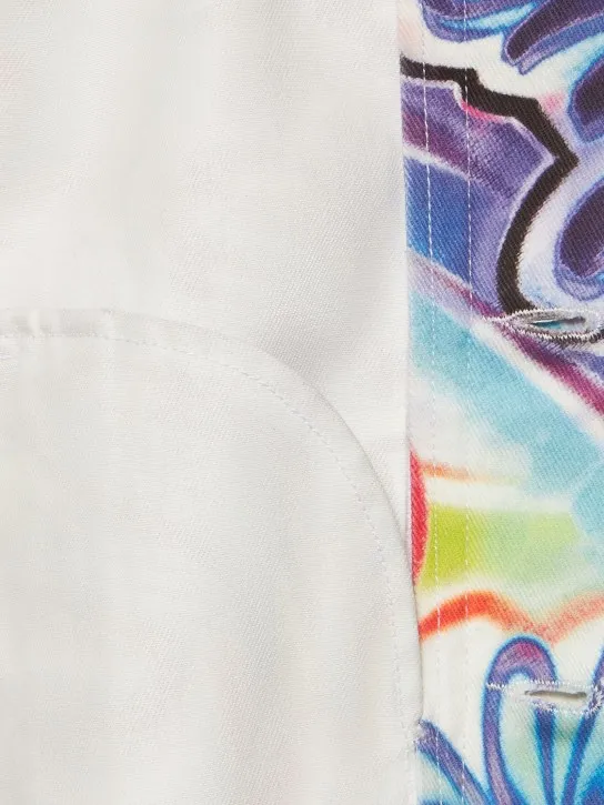 Bluemarble   Airbrush print cotton over-shirt 