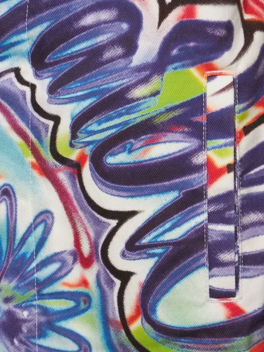 Bluemarble   Airbrush print cotton over-shirt 