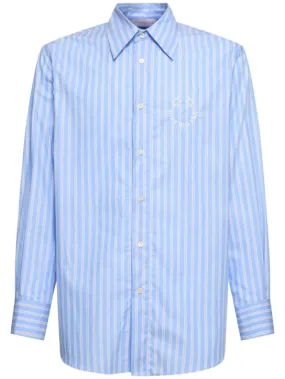 Bluemarble   Smiley striped cotton poplin shirt 