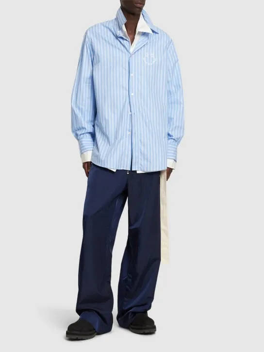 Bluemarble   Smiley striped cotton poplin shirt 
