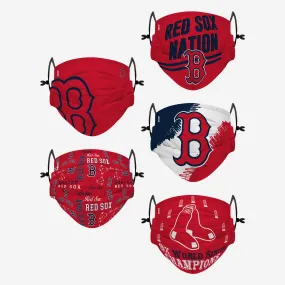 Boston Red Sox Youth Rising Stars Adjustable 5 Pack Face Cover