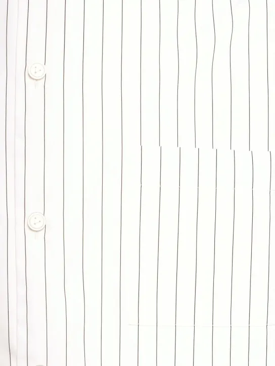 Bottega Veneta   Fine pinstripe poplin cotton long shirt 