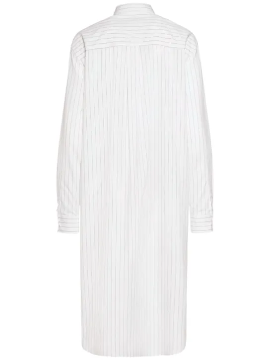 Bottega Veneta   Fine pinstripe poplin cotton long shirt 