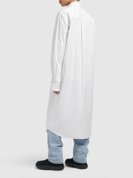 Bottega Veneta   Fine pinstripe poplin cotton long shirt 