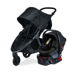 Britax B-Free Stroller (Cool Flow Grey)   B-Safe Gen2 Infant Car Seat with base (Eclipse Black) - Travel System